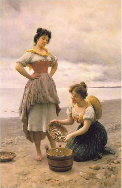 WikiOO.org - Енциклопедія образотворчого мистецтва - Живопис, Картини
 Eugene De Blaas - Gathering Shells