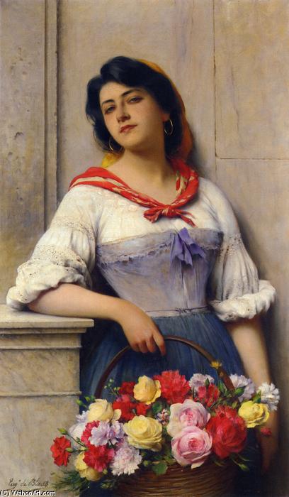 WikiOO.org - Encyclopedia of Fine Arts - Maľba, Artwork Eugene De Blaas - The Flower Girl