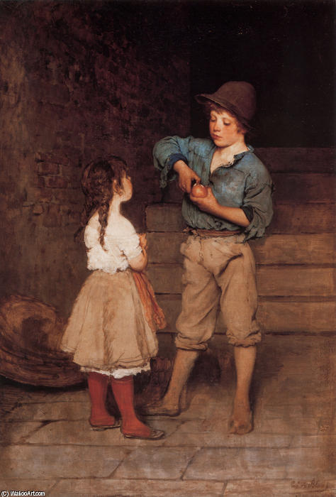 Wikioo.org - สารานุกรมวิจิตรศิลป์ - จิตรกรรม Eugene De Blaas - Zwei Kinder