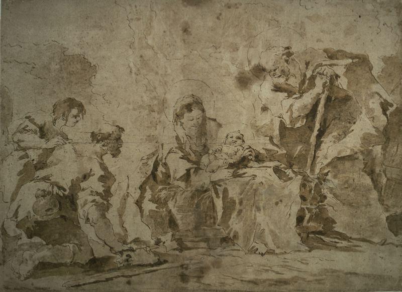 WikiOO.org - אנציקלופדיה לאמנויות יפות - ציור, יצירות אמנות Francesco Lazzaro Guardi - Adoration of the Shepherds