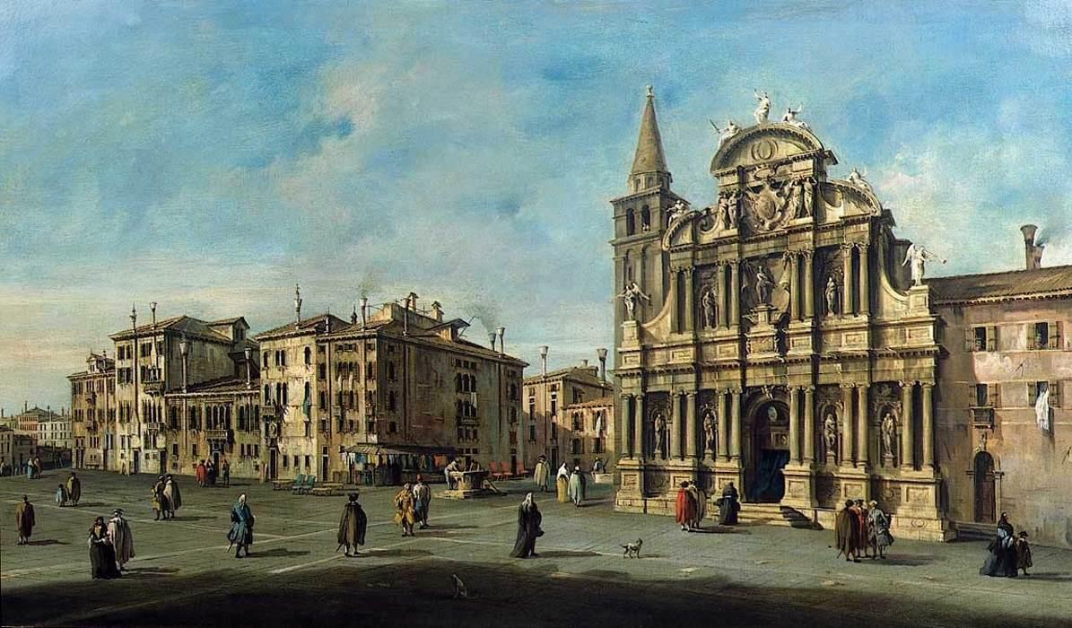 Wikioo.org - The Encyclopedia of Fine Arts - Painting, Artwork by Francesco Lazzaro Guardi - Church of Santa Maria Zobenigo