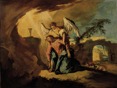 WikiOO.org - Encyclopedia of Fine Arts - Malba, Artwork Francesco Lazzaro Guardi - Cristo nell'orto di Getzemani