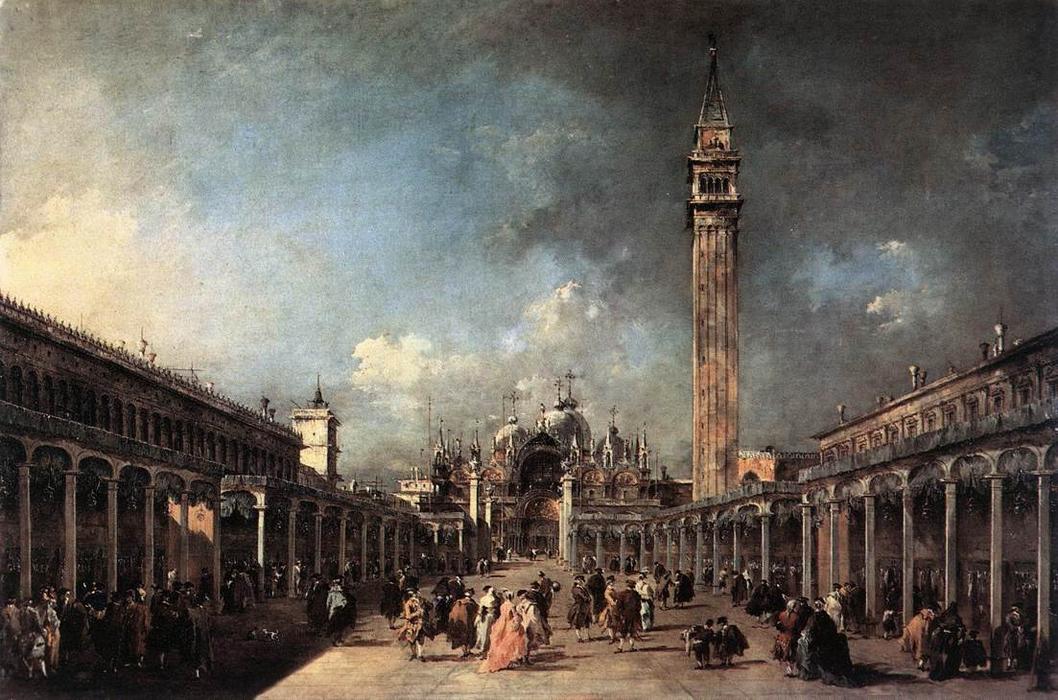 Wikioo.org - The Encyclopedia of Fine Arts - Painting, Artwork by Francesco Lazzaro Guardi - Piazza di San Marco