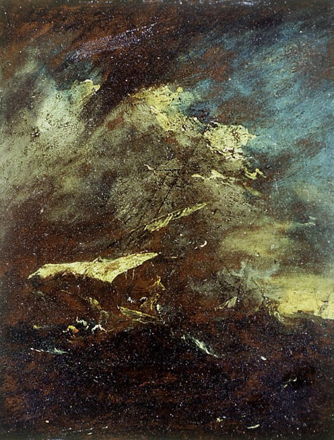WikiOO.org - Güzel Sanatlar Ansiklopedisi - Resim, Resimler Francesco Lazzaro Guardi - Two Vessels in a Storm