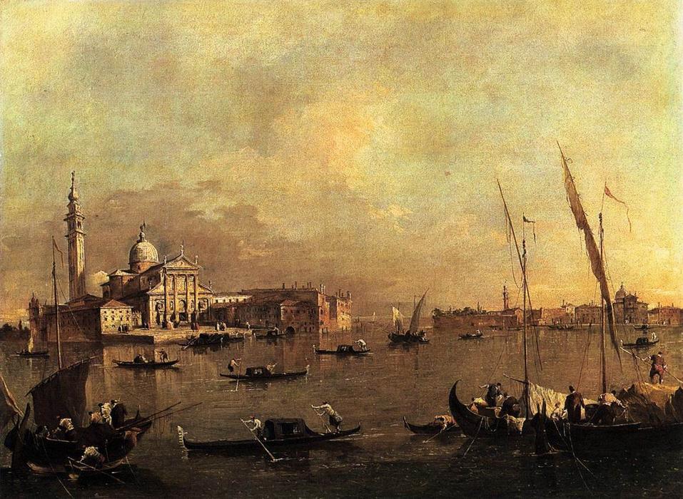 Wikioo.org – La Enciclopedia de las Bellas Artes - Pintura, Obras de arte de Francesco Lazzaro Guardi - Venecia San Giorgio Maggiore