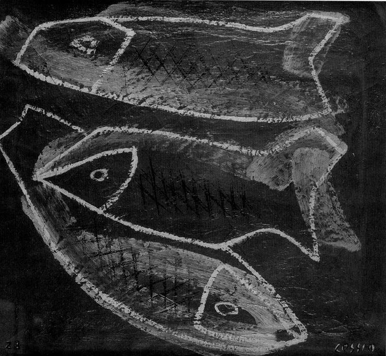 Wikioo.org - Encyklopedia Sztuk Pięknych - Malarstwo, Grafika Francisco Gutiérrez Cossio (Pancho Gutierrez Cossio) - Los peces