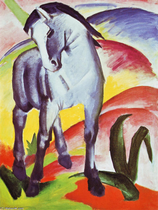 Wikioo.org - The Encyclopedia of Fine Arts - Painting, Artwork by Franz Marc - Blue Horse I