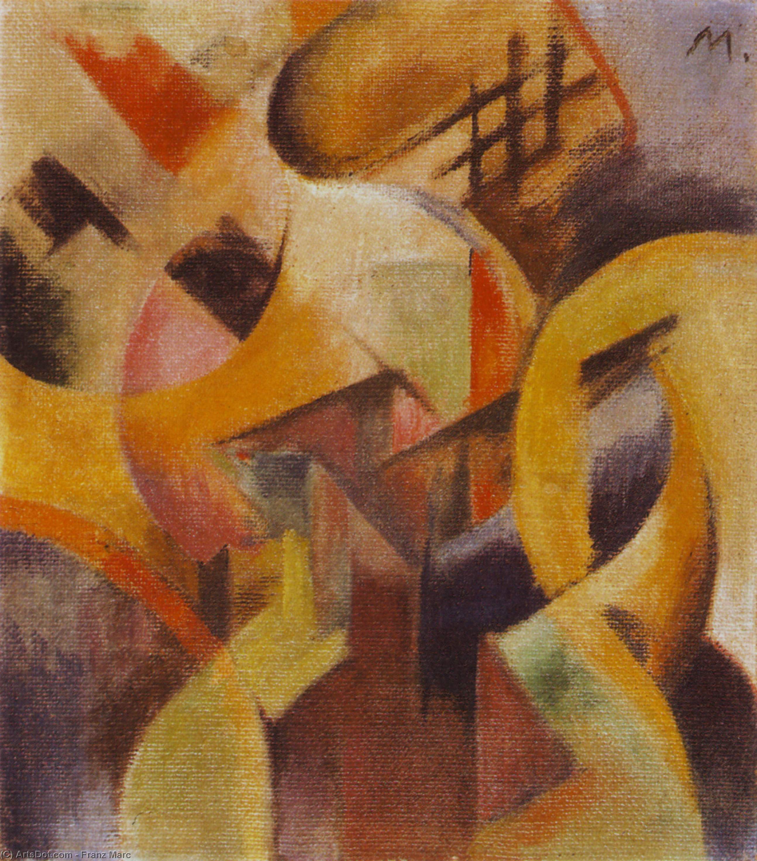 WikiOO.org - 백과 사전 - 회화, 삽화 Franz Marc - Small Composition I
