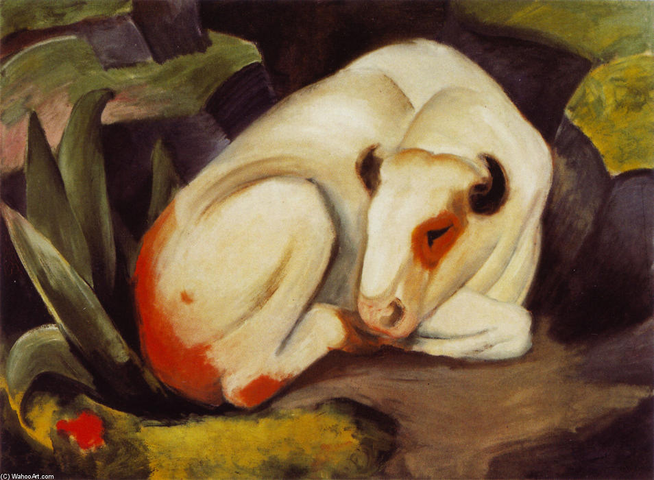 Wikioo.org – L'Encyclopédie des Beaux Arts - Peinture, Oeuvre de Franz Marc - le taureau