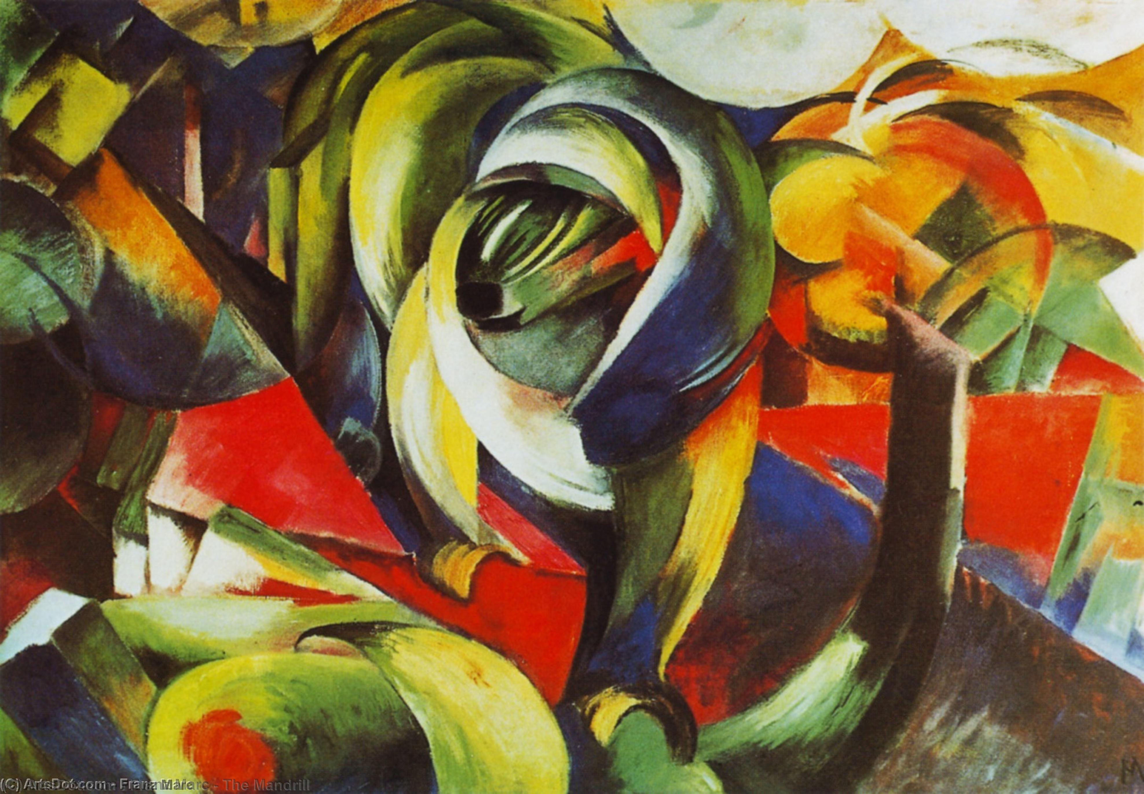 Wikioo.org - The Encyclopedia of Fine Arts - Painting, Artwork by Franz Marc - The Mandrill