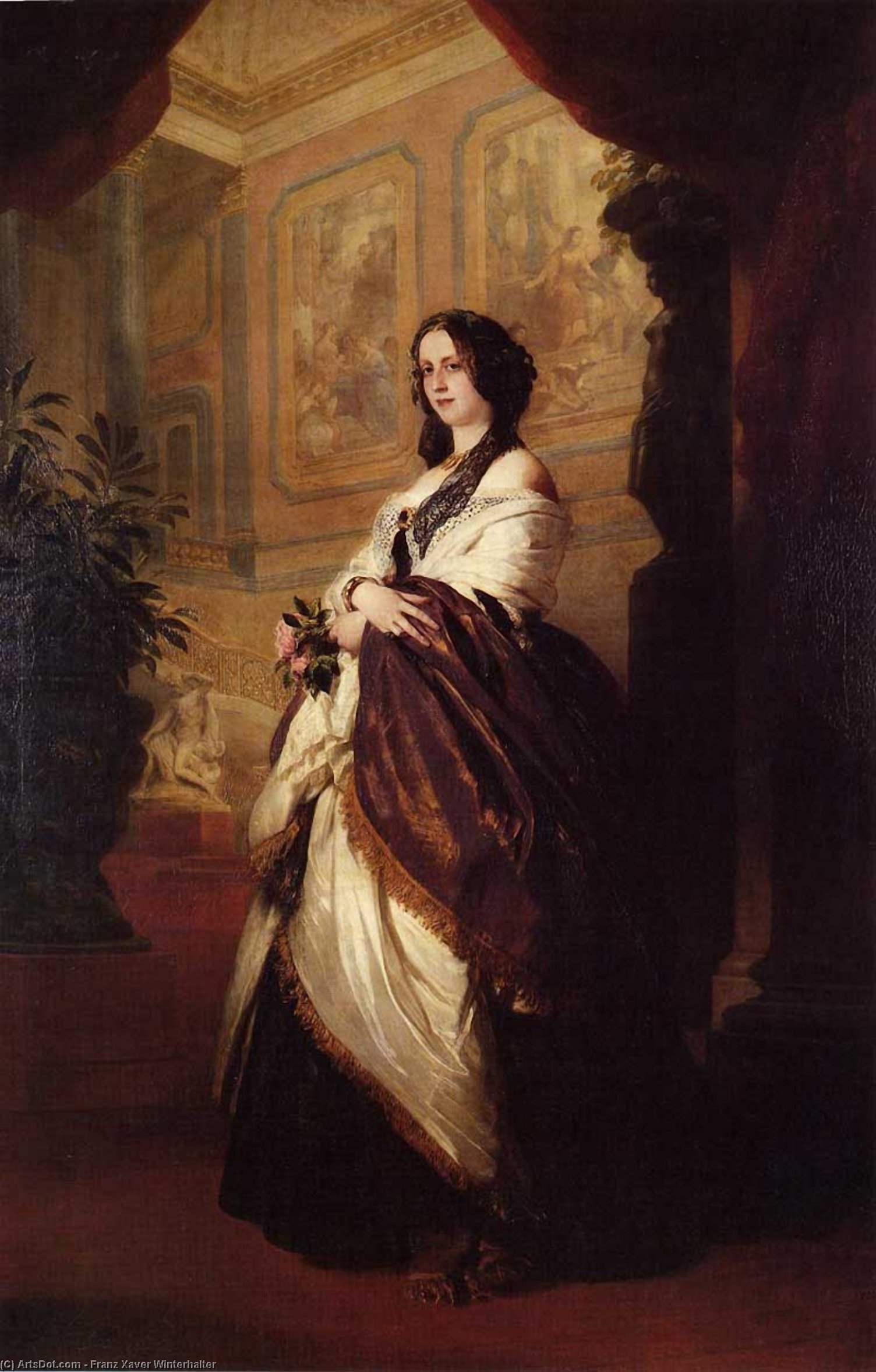 WikiOO.org - 백과 사전 - 회화, 삽화 Franz Xaver Winterhalter - Harriet Howard, Duchess of Sutherland