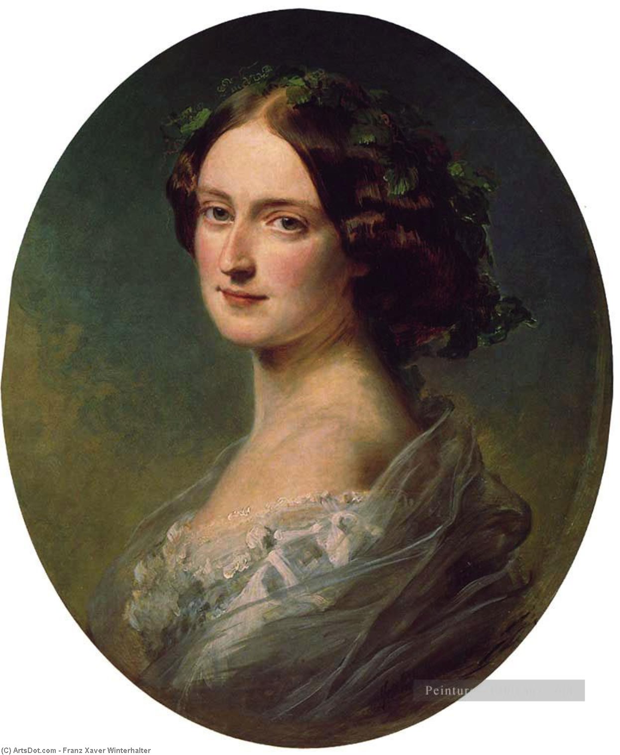 Wikioo.org - The Encyclopedia of Fine Arts - Painting, Artwork by Franz Xaver Winterhalter - Lady Clementina Augusta Wellington Child-Villiers