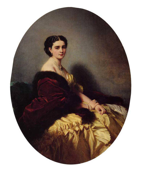 Wikioo.org - The Encyclopedia of Fine Arts - Painting, Artwork by Franz Xaver Winterhalter - Madame Sofya Petrovna Naryschkina