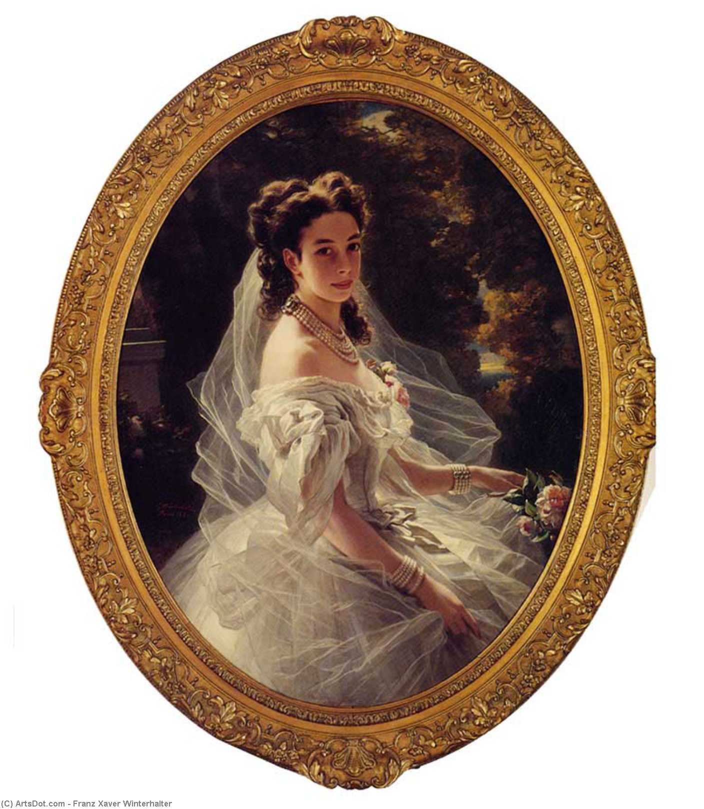 Wikioo.org - The Encyclopedia of Fine Arts - Painting, Artwork by Franz Xaver Winterhalter - Pauline Sandor, Princess Metternich