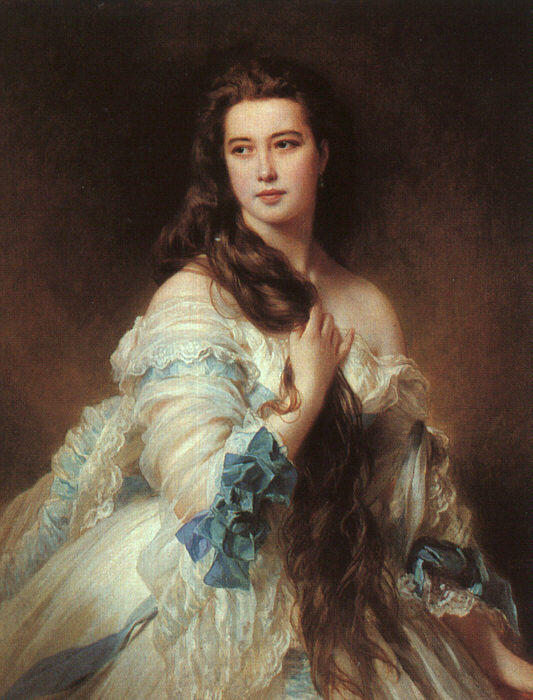 WikiOO.org - אנציקלופדיה לאמנויות יפות - ציור, יצירות אמנות Franz Xaver Winterhalter - Portrait of Madame Barbe de Rimsky-Korsakov
