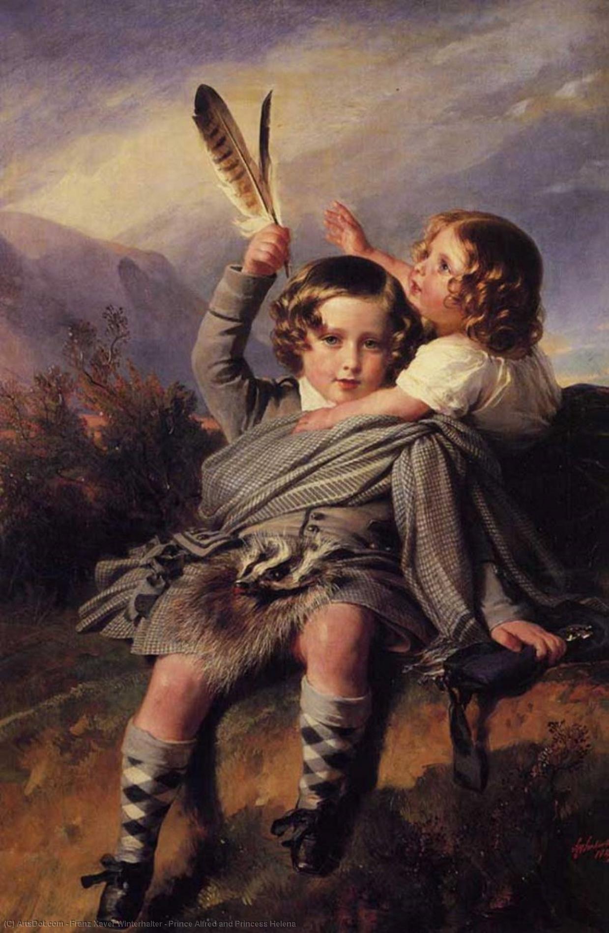 WikiOO.org - Encyclopedia of Fine Arts - Målning, konstverk Franz Xaver Winterhalter - Prince Alfred and Princess Helena