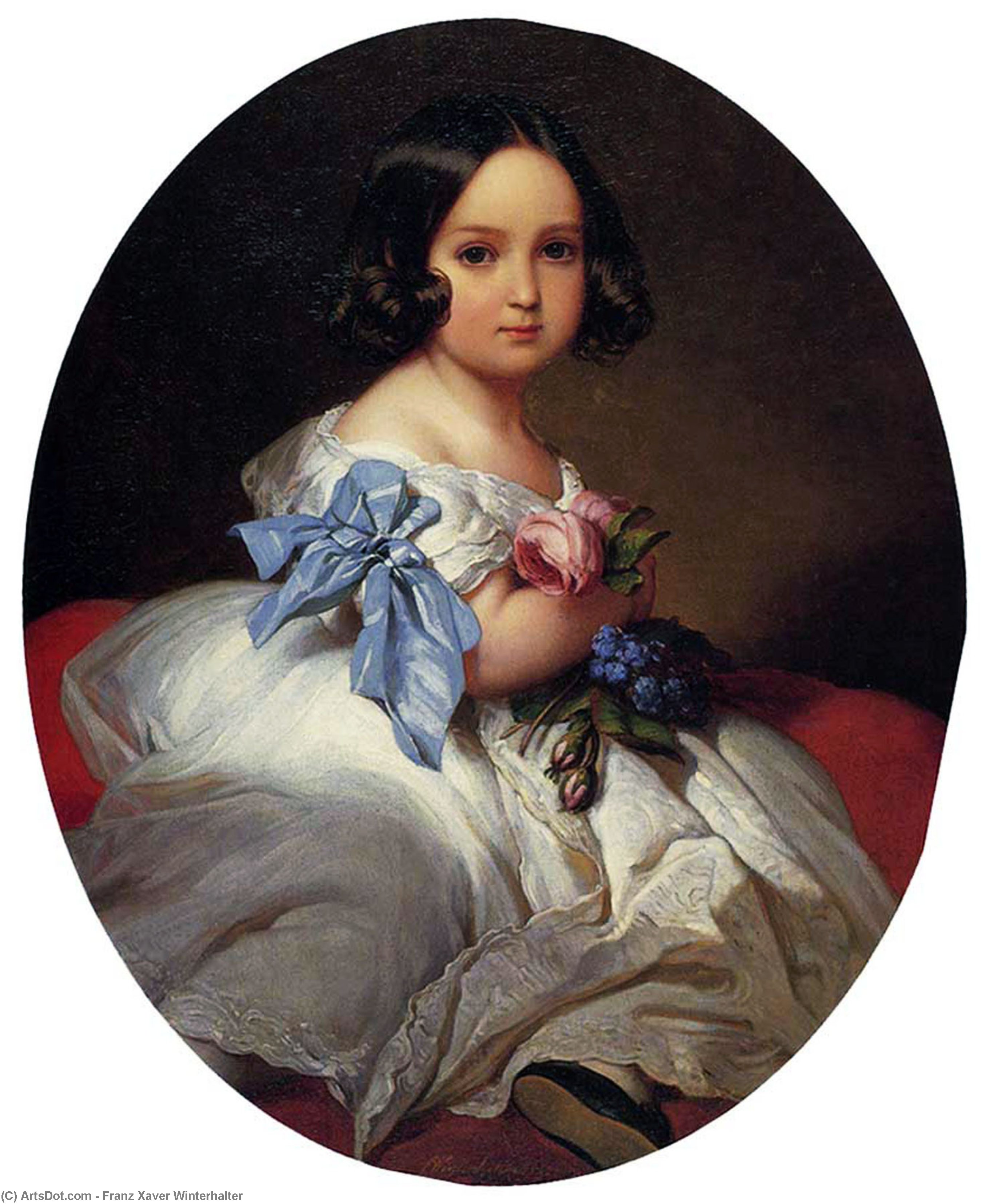 WikiOO.org - Encyclopedia of Fine Arts - Maľba, Artwork Franz Xaver Winterhalter - Princess Charlotte of Belgium