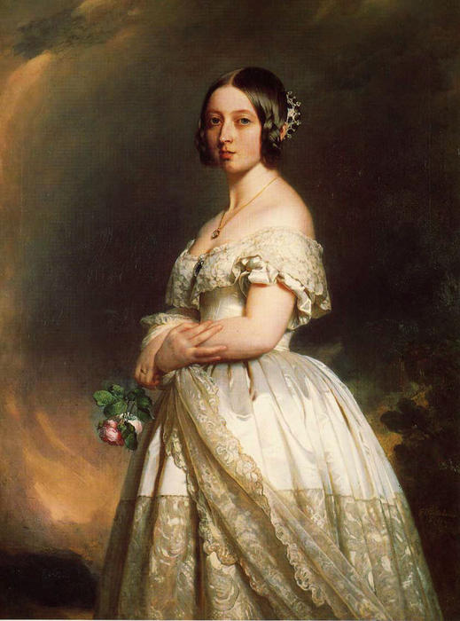 Wikioo.org - The Encyclopedia of Fine Arts - Painting, Artwork by Franz Xaver Winterhalter - Queen Victoria 1