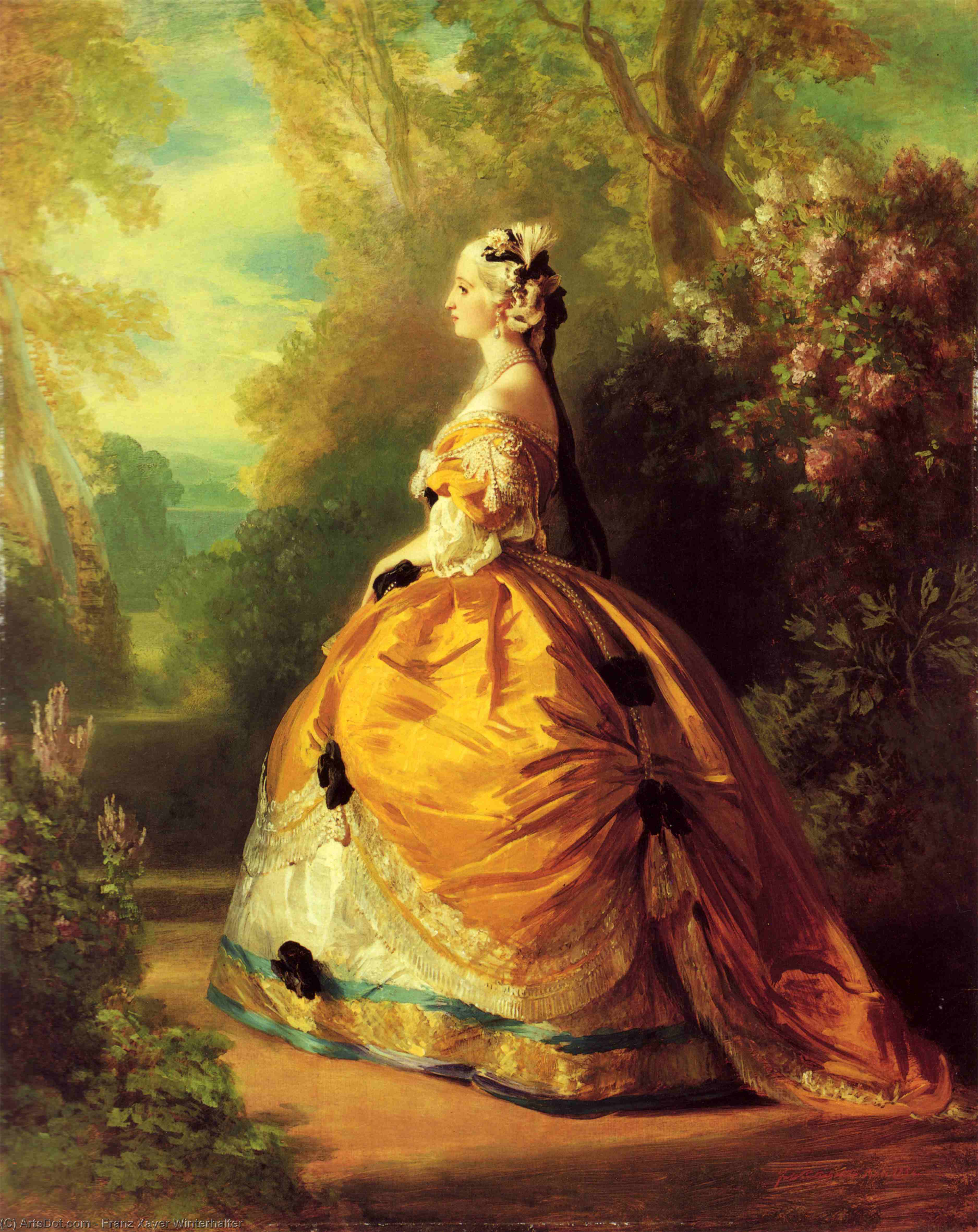 Wikioo.org – La Enciclopedia de las Bellas Artes - Pintura, Obras de arte de Franz Xaver Winterhalter - La emperatriz Eugenia