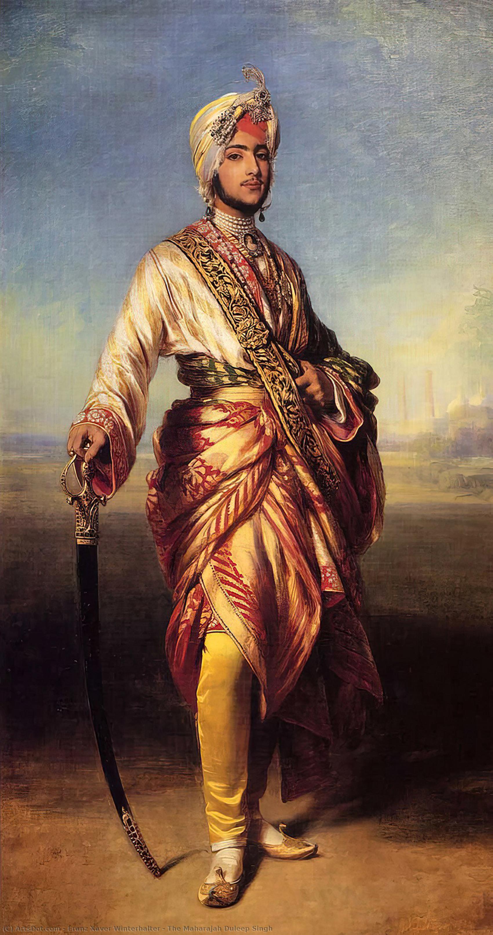 WikiOO.org - Encyclopedia of Fine Arts - Maleri, Artwork Franz Xaver Winterhalter - The Maharajah Duleep Singh
