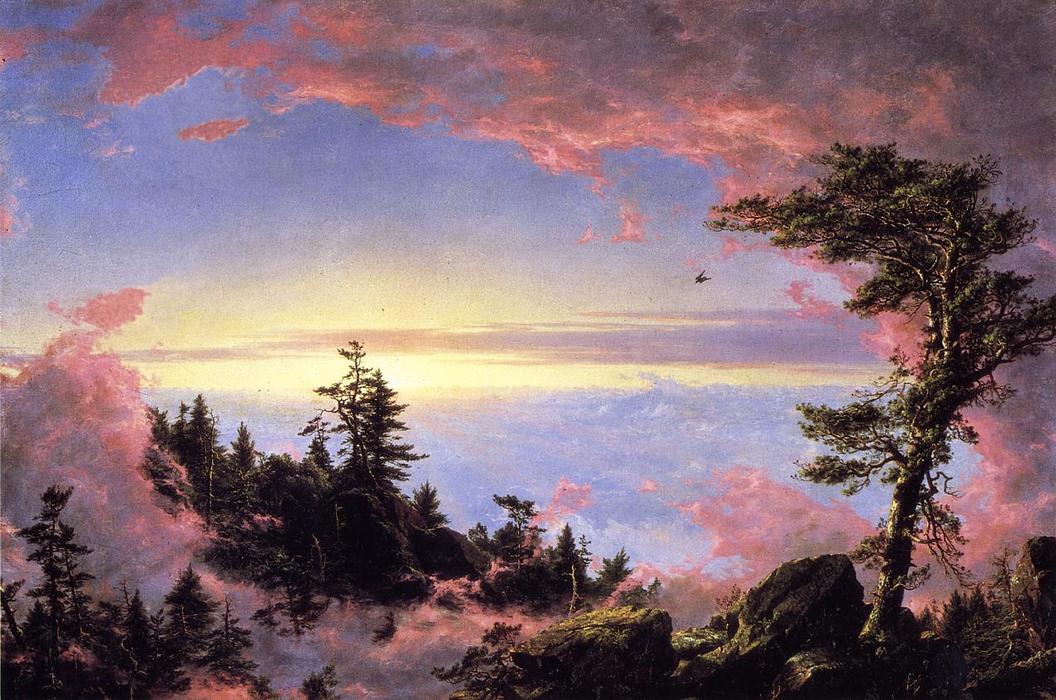 Wikioo.org - The Encyclopedia of Fine Arts - Painting, Artwork by Frederic Edwin Church - Above the Clouds at Sunrise