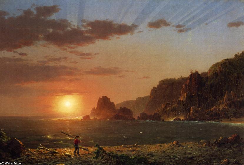Wikioo.org - The Encyclopedia of Fine Arts - Painting, Artwork by Frederic Edwin Church - Grand Manan Island, Bay of Fundy
