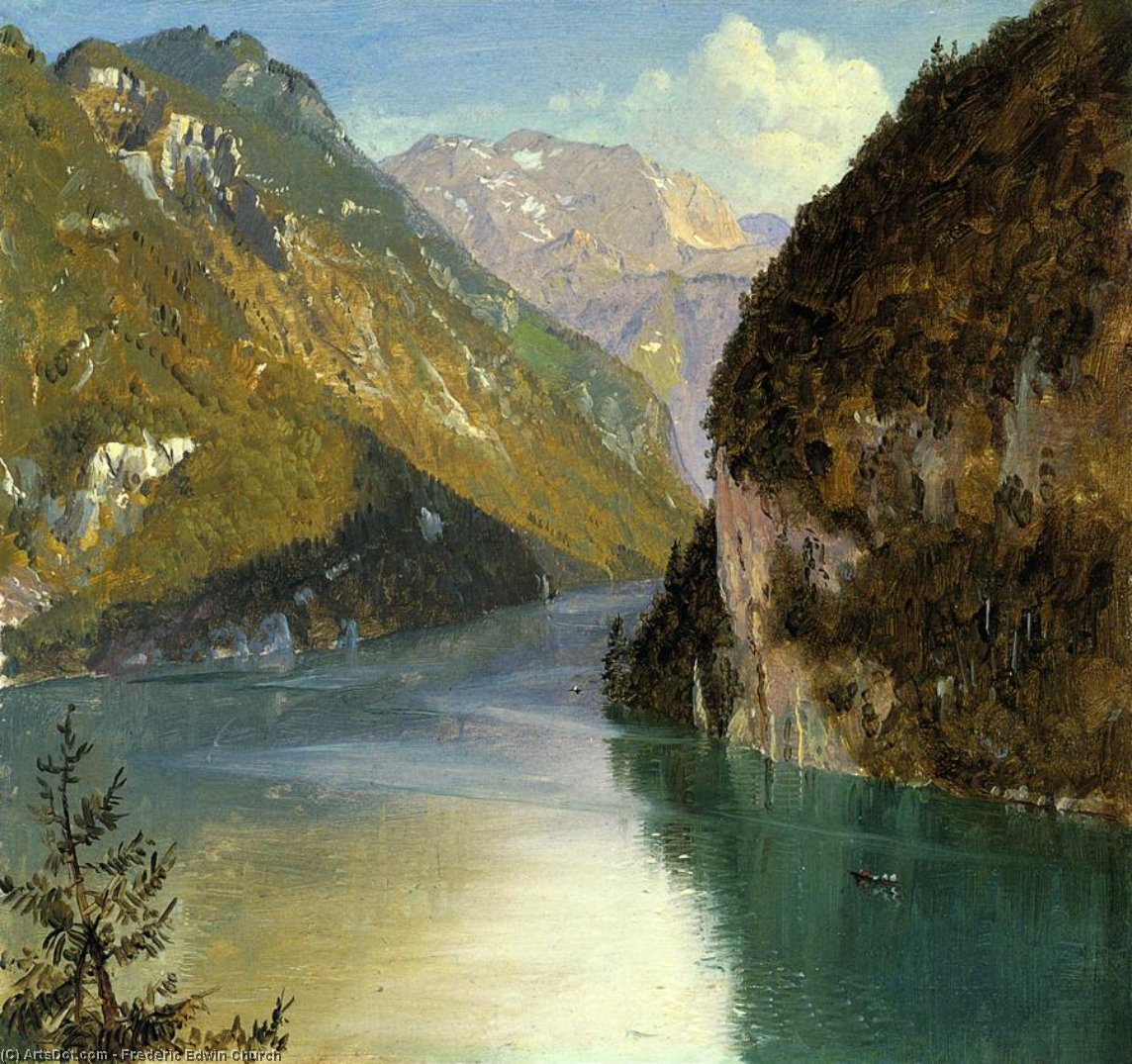 Wikioo.org – L'Enciclopedia delle Belle Arti - Pittura, Opere di Frederic Edwin Church - Konigsee , Baviera