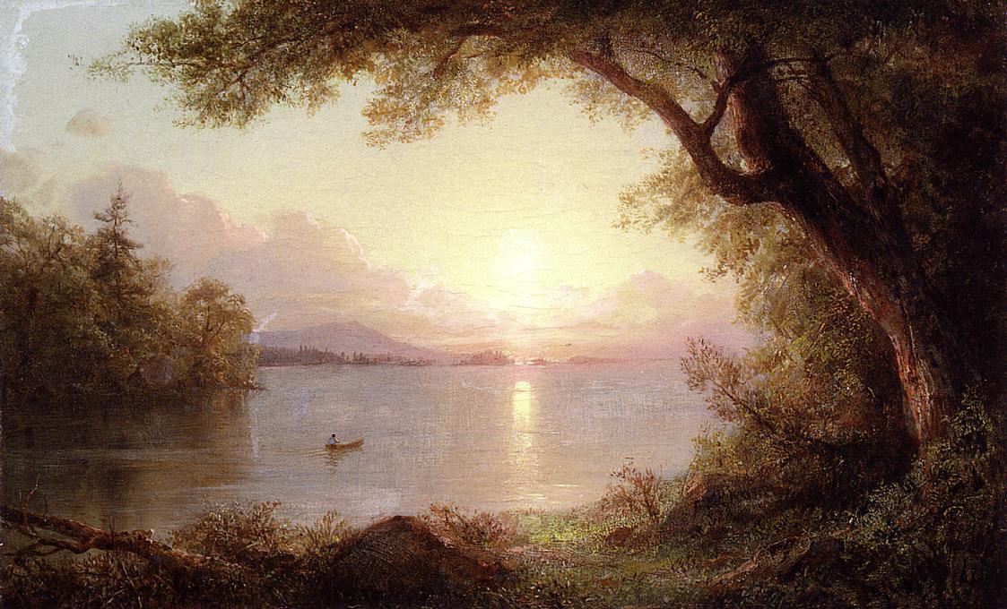Wikioo.org - The Encyclopedia of Fine Arts - Painting, Artwork by Frederic Edwin Church - Landscape in the Adirondacks