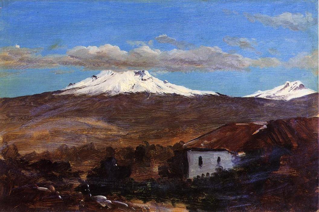 Wikioo.org - สารานุกรมวิจิตรศิลป์ - จิตรกรรม Frederic Edwin Church - Mount Chimborazo, Ecuador, Shown from Riiobamba