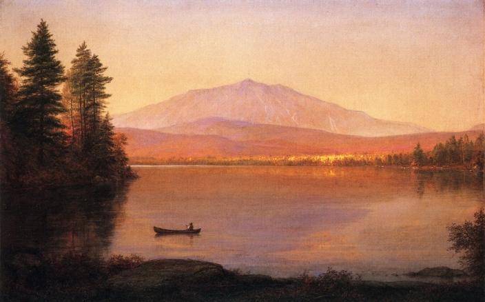 Wikioo.org - The Encyclopedia of Fine Arts - Painting, Artwork by Frederic Edwin Church - Mount Katahdin from Millinocket Camp