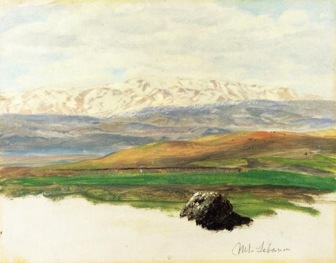 WikiOO.org - אנציקלופדיה לאמנויות יפות - ציור, יצירות אמנות Frederic Edwin Church - Mount Lebanon