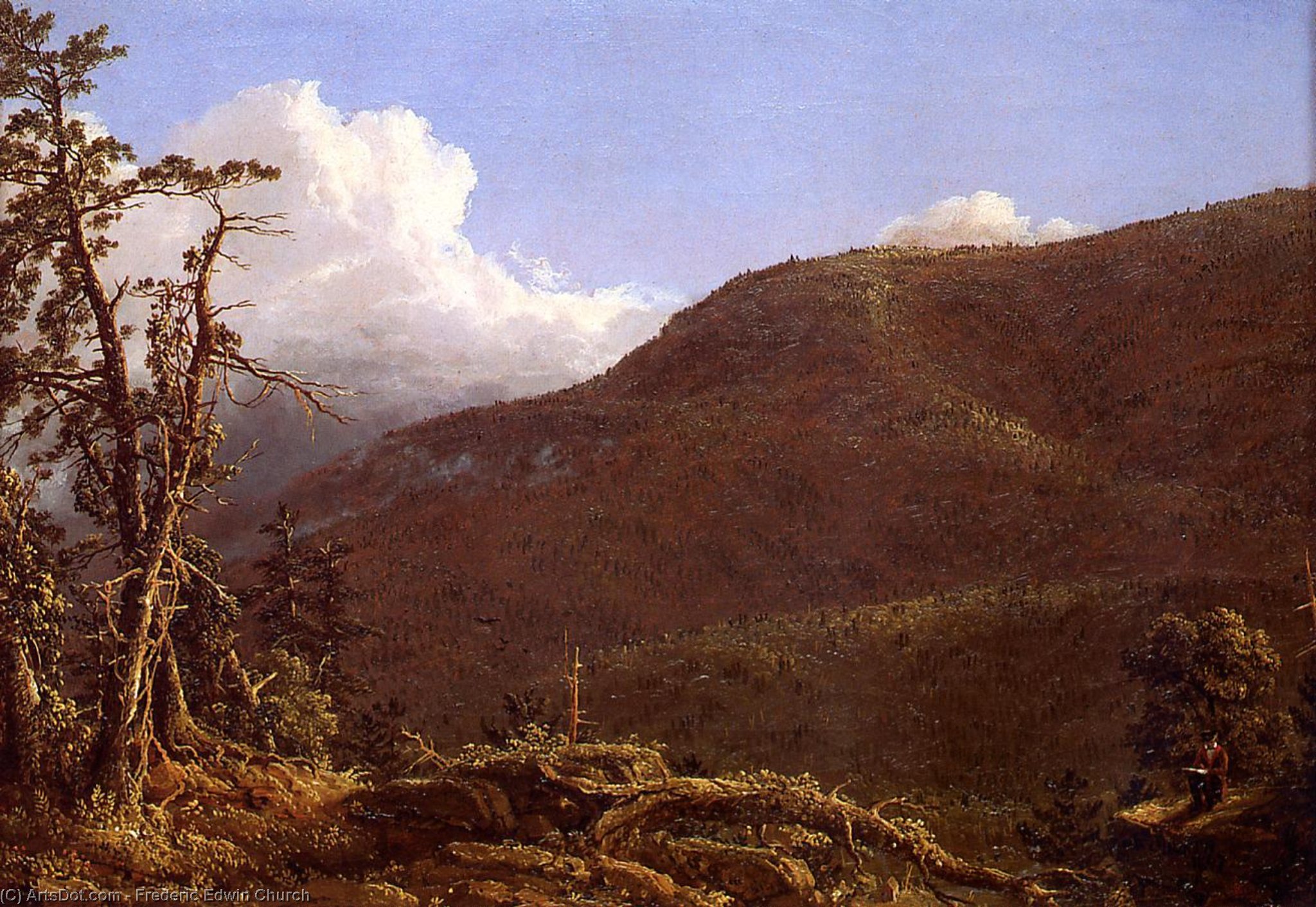 Wikioo.org – L'Enciclopedia delle Belle Arti - Pittura, Opere di Frederic Edwin Church - nuovi inghilterra paesaggio