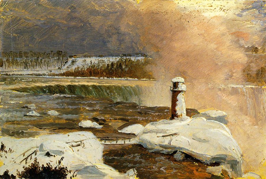 WikiOO.org - دایره المعارف هنرهای زیبا - نقاشی، آثار هنری Frederic Edwin Church - Niagara Falls and Terrapin Tower