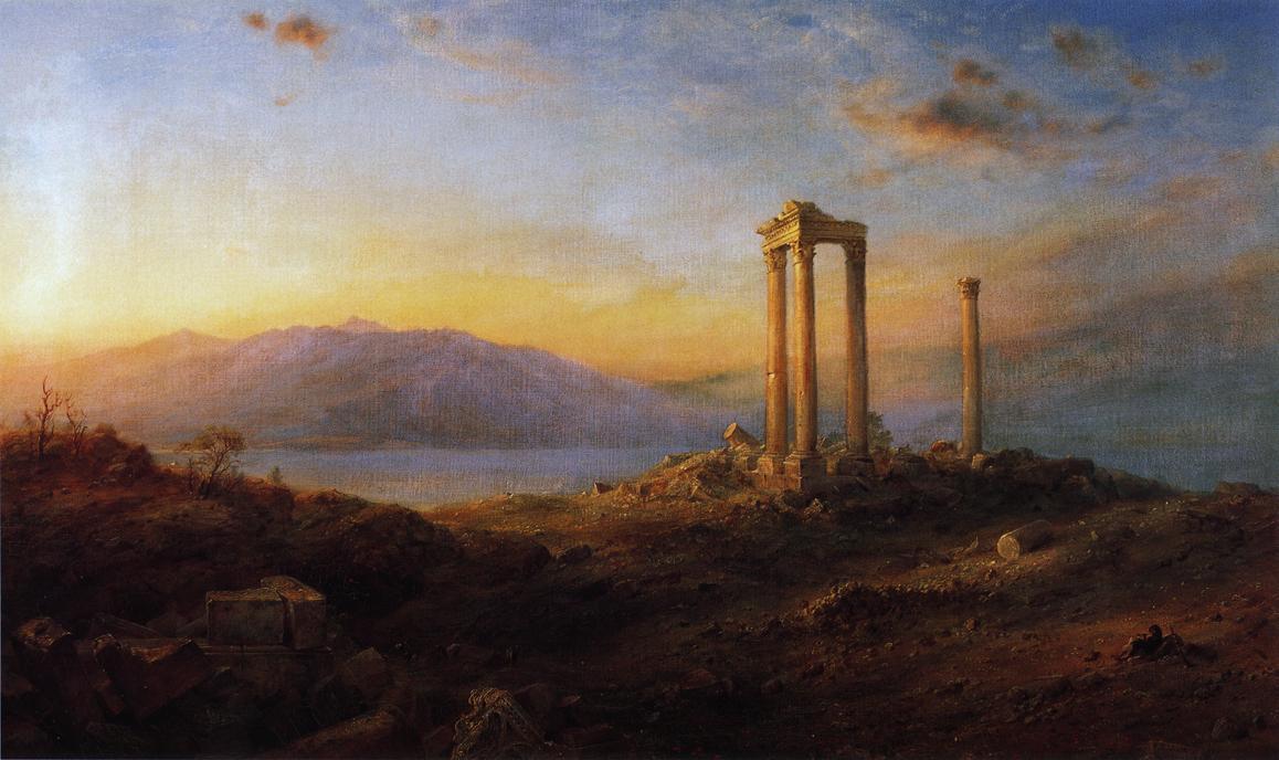WikiOO.org - Encyclopedia of Fine Arts - Lukisan, Artwork Frederic Edwin Church - Ruins at Baalbek