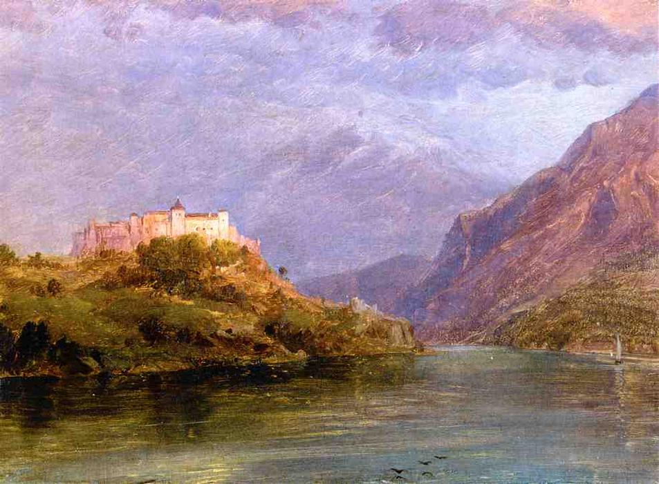 WikiOO.org - Εγκυκλοπαίδεια Καλών Τεχνών - Ζωγραφική, έργα τέχνης Frederic Edwin Church - Salzburg Castle