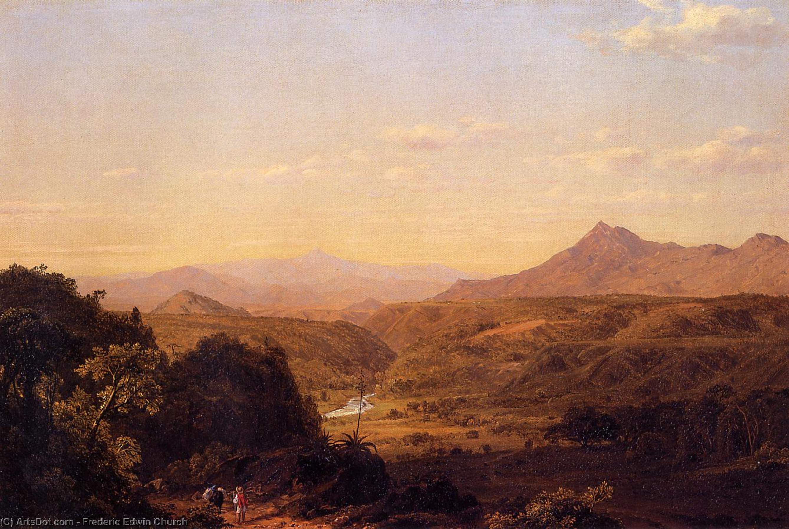 WikiOO.org - 백과 사전 - 회화, 삽화 Frederic Edwin Church - Scene among the Andes