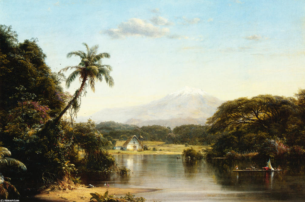 Wikioo.org - The Encyclopedia of Fine Arts - Painting, Artwork by Frederic Edwin Church - Scene on the Magdalena 1