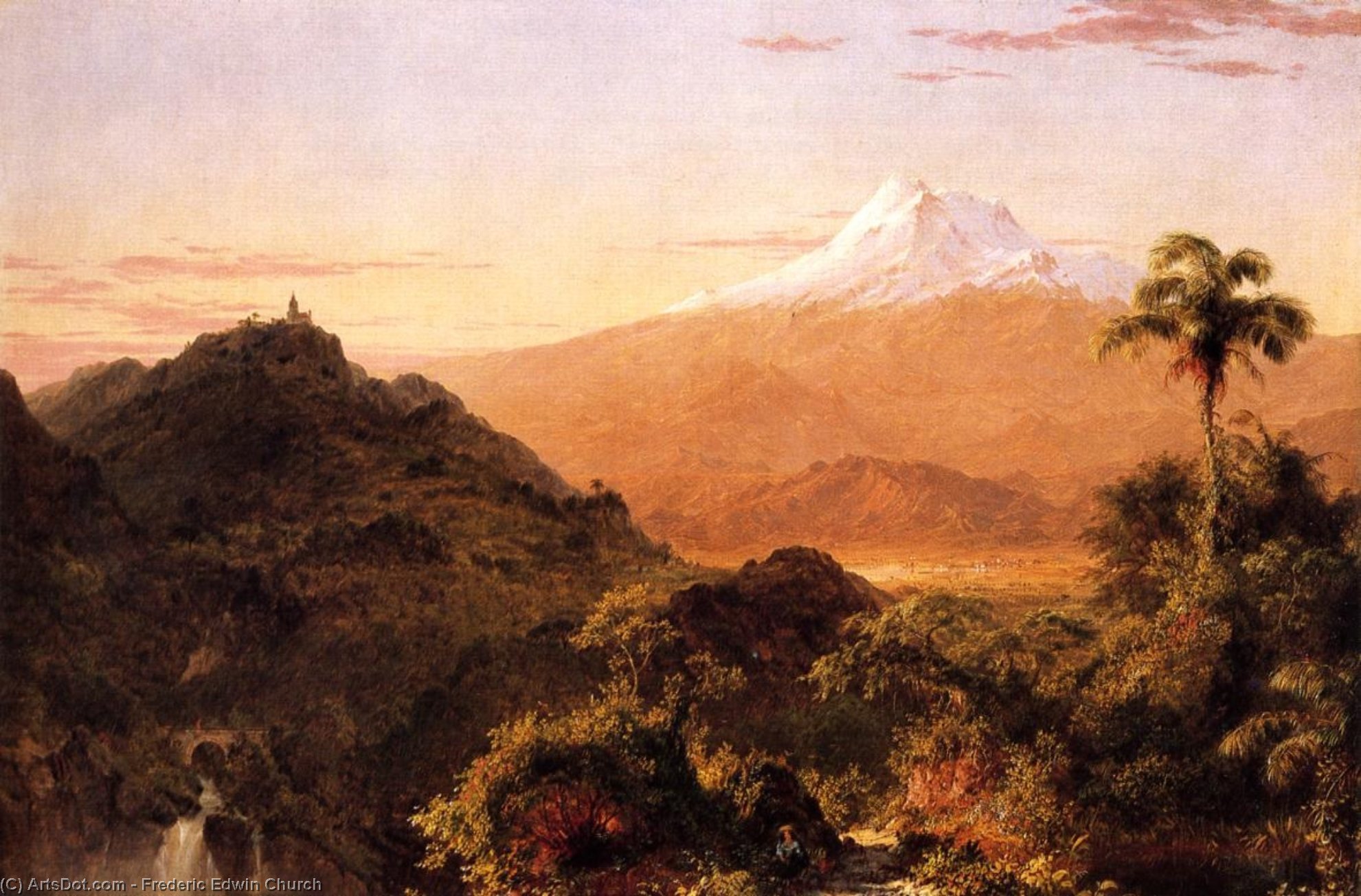 Wikoo.org - موسوعة الفنون الجميلة - اللوحة، العمل الفني Frederic Edwin Church - South American Landscape