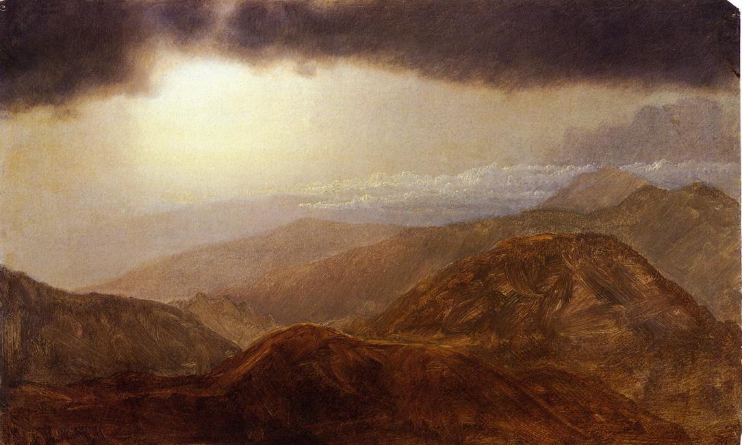 Wikioo.org - สารานุกรมวิจิตรศิลป์ - จิตรกรรม Frederic Edwin Church - Storm in the Mountains 1