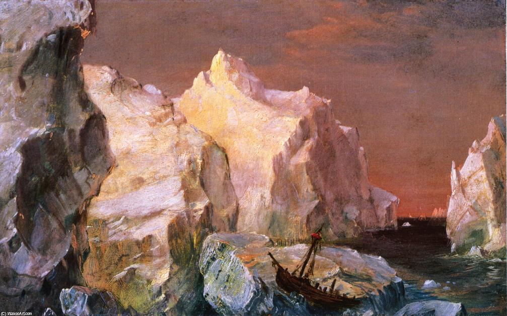 WikiOO.org - 百科事典 - 絵画、アートワーク Frederic Edwin Church - 「氷山」のための研究 1