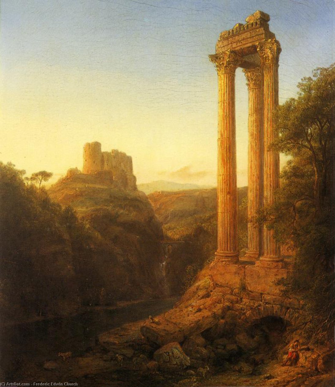 Wikioo.org - The Encyclopedia of Fine Arts - Painting, Artwork by Frederic Edwin Church - Sunrise in Syria