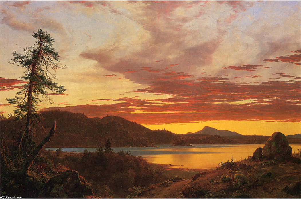 WikiOO.org - Enciclopedia of Fine Arts - Pictura, lucrări de artă Frederic Edwin Church - Sunset