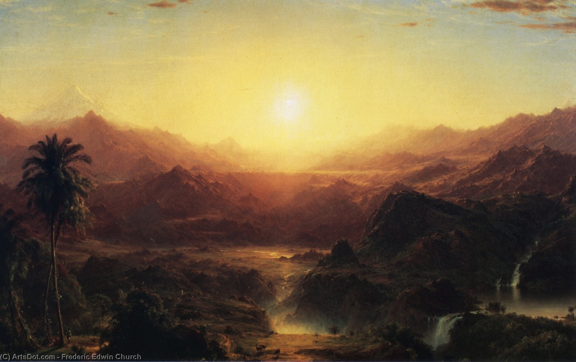 Wikioo.org - สารานุกรมวิจิตรศิลป์ - จิตรกรรม Frederic Edwin Church - The Andes of Ecuador 1