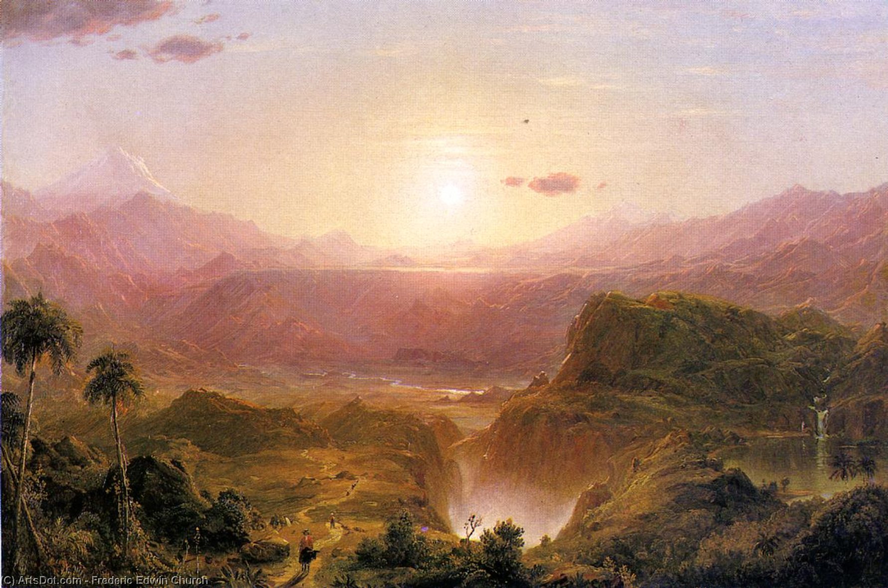 Wikioo.org - สารานุกรมวิจิตรศิลป์ - จิตรกรรม Frederic Edwin Church - The Andes of Ecuador