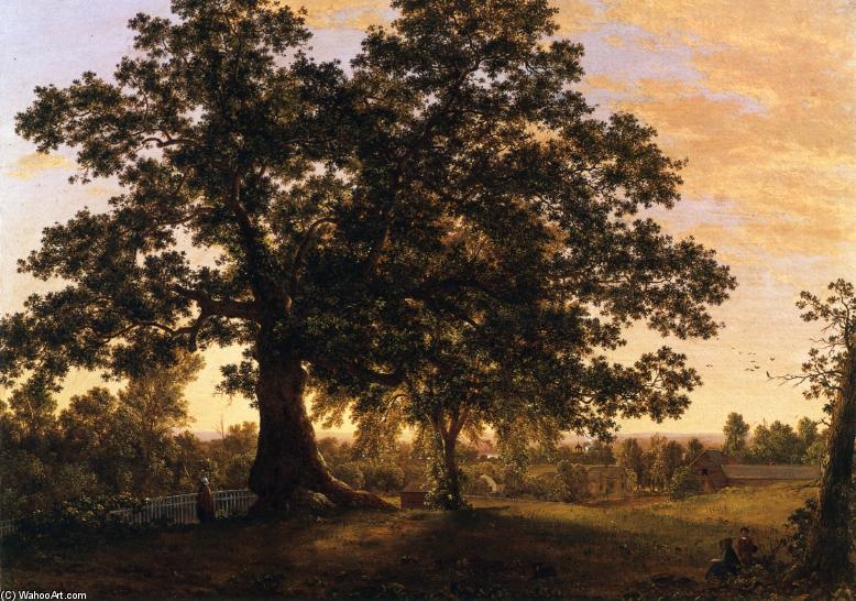 Wikioo.org - The Encyclopedia of Fine Arts - Painting, Artwork by Frederic Edwin Church - The Charter Oak at Hartford