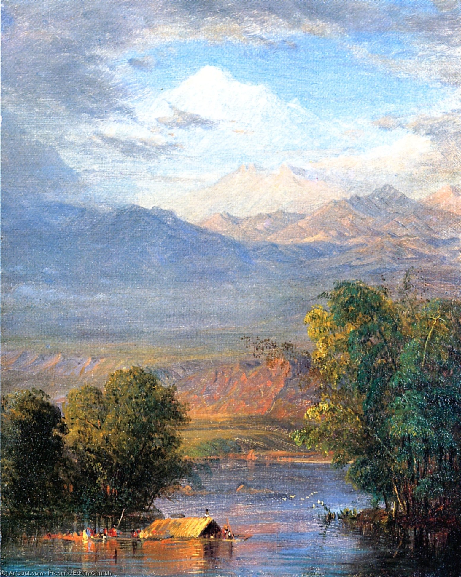 Wikioo.org - The Encyclopedia of Fine Arts - Painting, Artwork by Frederic Edwin Church - The Magdalena River, Equador