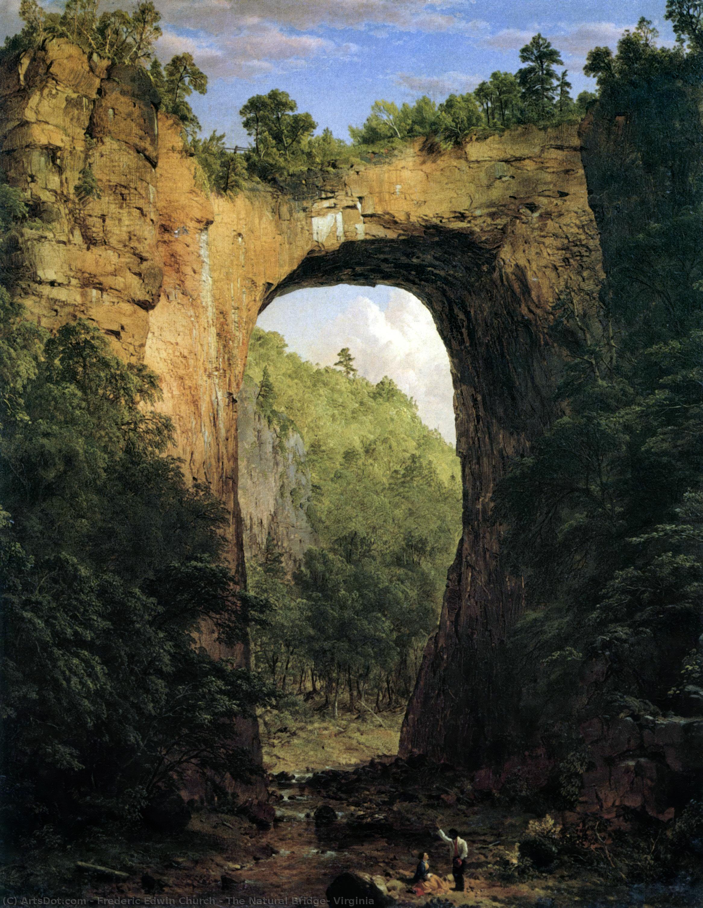 Wikioo.org - The Encyclopedia of Fine Arts - Painting, Artwork by Frederic Edwin Church - The Natural Bridge, Virginia