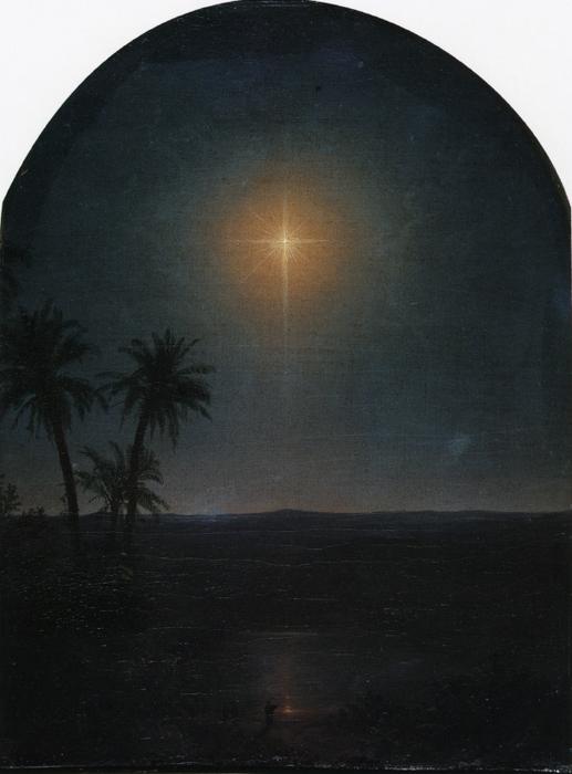 Wikioo.org – La Enciclopedia de las Bellas Artes - Pintura, Obras de arte de Frederic Edwin Church - el estrella en el este