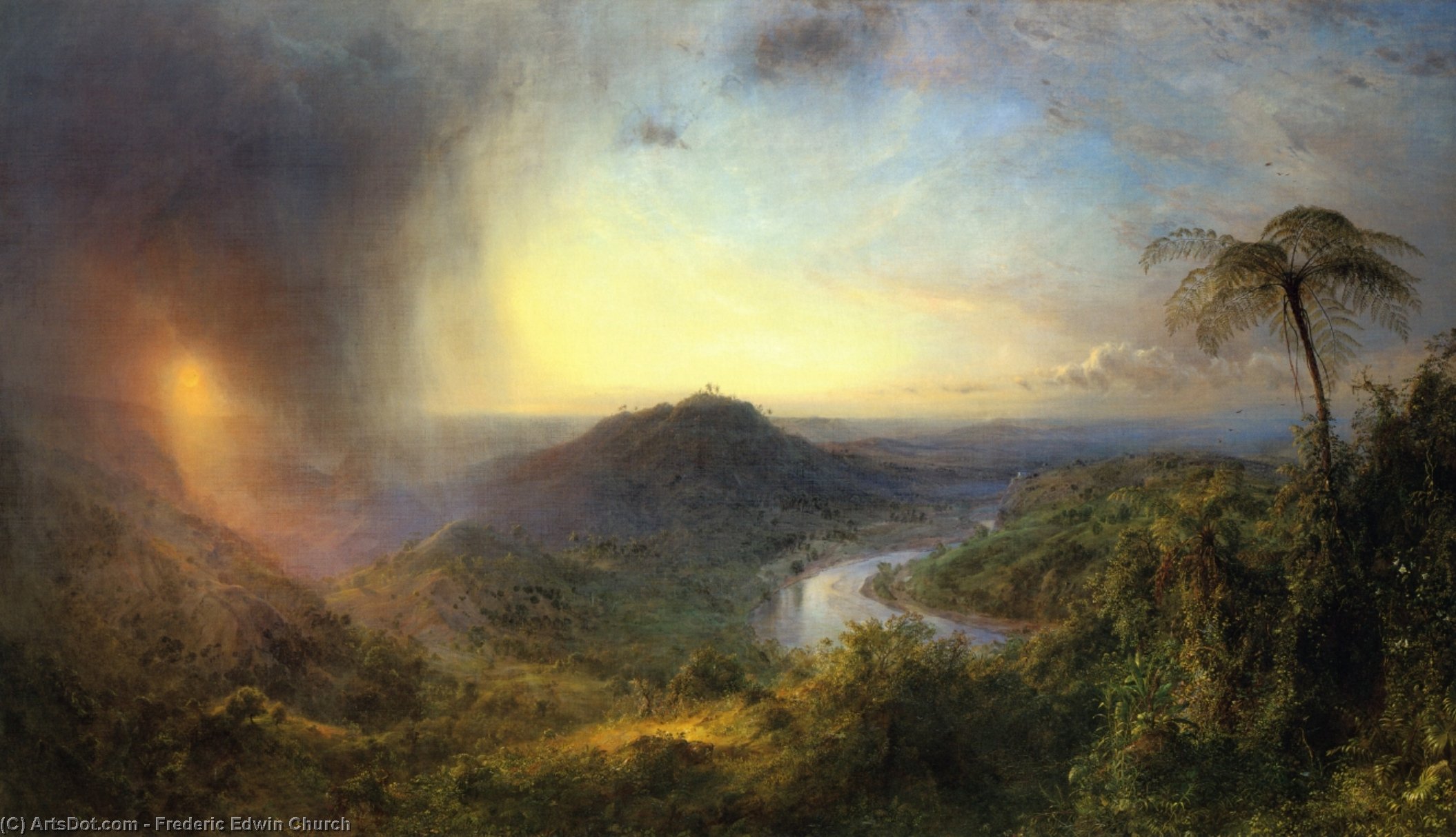 Wikioo.org - The Encyclopedia of Fine Arts - Painting, Artwork by Frederic Edwin Church - The Vale of St. Thomas, Jamaica