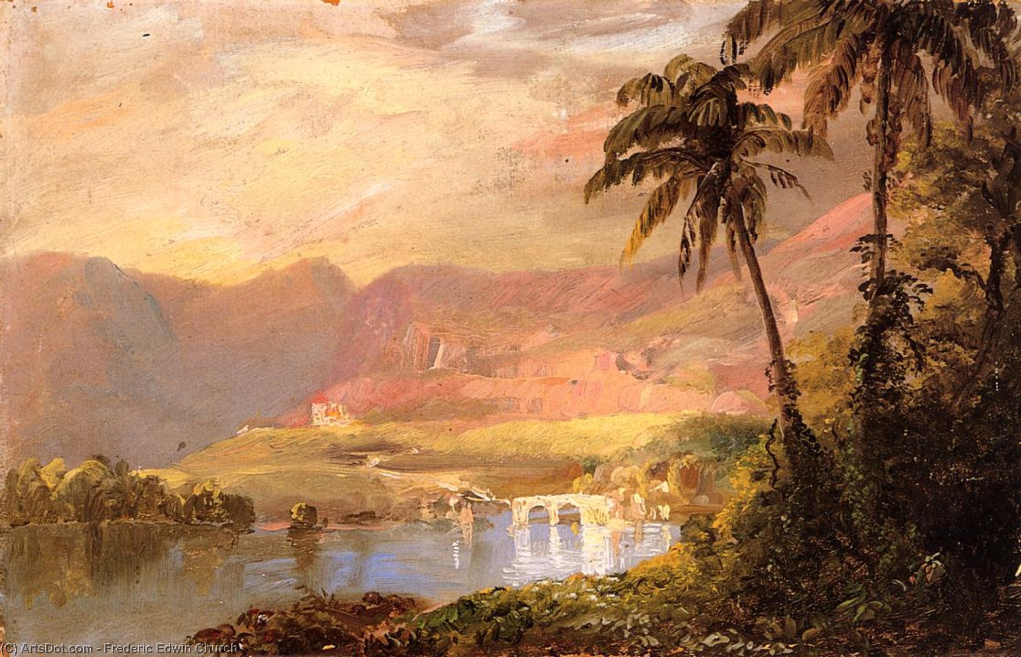 Wikioo.org - The Encyclopedia of Fine Arts - Painting, Artwork by Frederic Edwin Church - Tropical Landscape